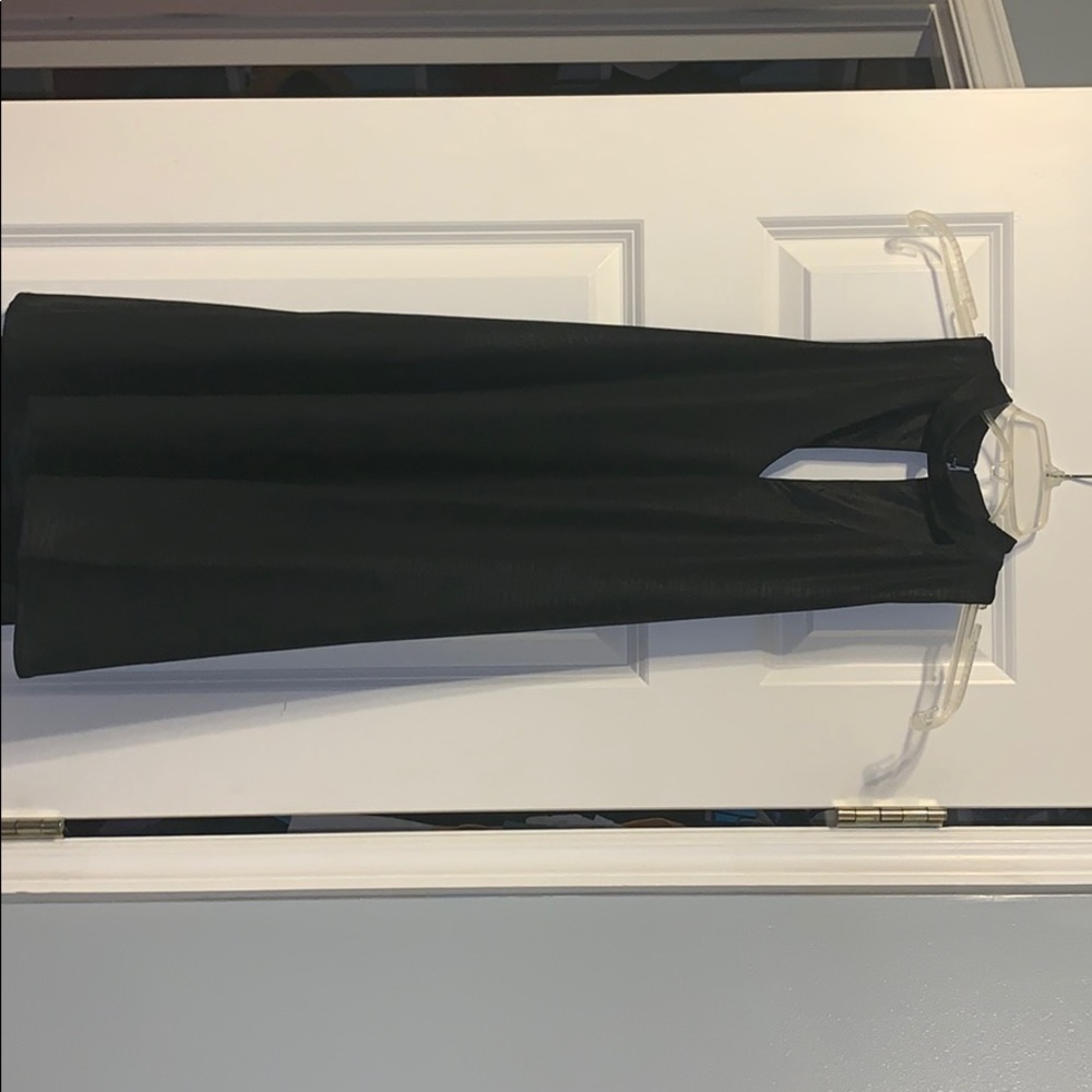 Black textured dress